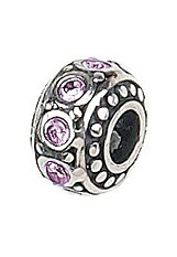 lovely mini silver baby birthstone charm